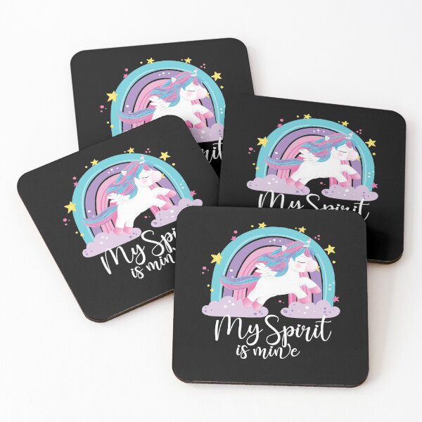 Artikelvorschau, My Spirit is my - schönes Einhorn mit Regenbogen entworfen und verkauft von cruzzcreation.