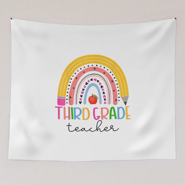 Item preview, Third Grade Teacher Back To School Boho Rainbow Leopard designed and sold by sharpbell.