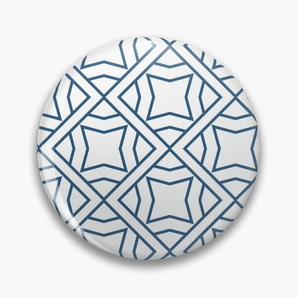 Item preview, Blue and White Stripe Cube Tile Pattern - Hue Coordinates w/ Coloro / WGSN 2022 Spring / Summer Trending Color Atlantic Blue 115-35-20 designed and sold by ColorOfTheYears.