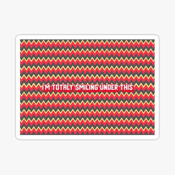 Item preview,  I'm totally smiling under this / Geometric print / pastel color designed and sold by DomZo.