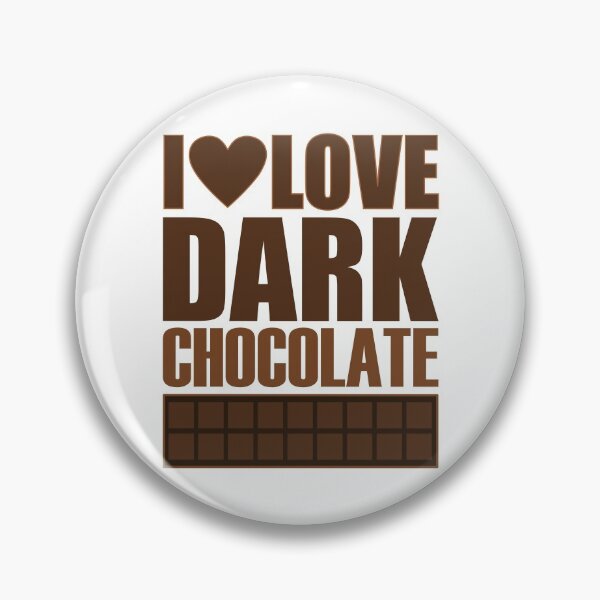 Item preview, I Love Dark Chocolate White Background - Sweet Healthy Treat Dessert Foods designed and sold by artfulnotebook.
