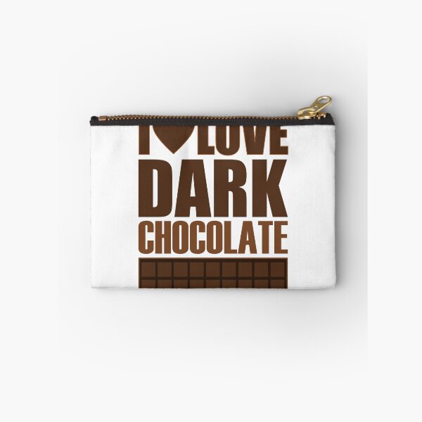 Item preview, I Love Dark Chocolate White Background - Sweet Healthy Treat Dessert Foods designed and sold by artfulnotebook.