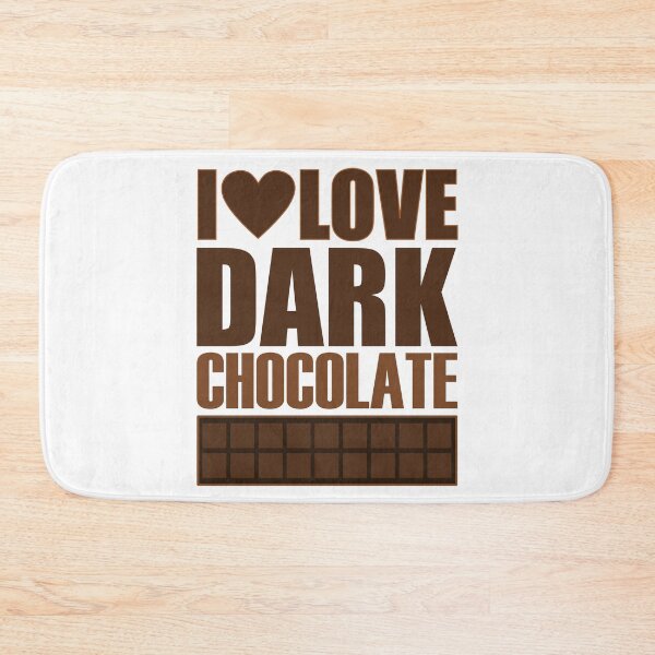 Item preview, I Love Dark Chocolate White Background - Sweet Healthy Treat Dessert Foods designed and sold by artfulnotebook.
