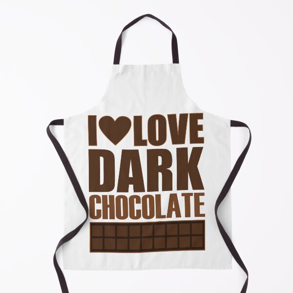 Item preview, I Love Dark Chocolate White Background - Sweet Healthy Treat Dessert Foods designed and sold by artfulnotebook.