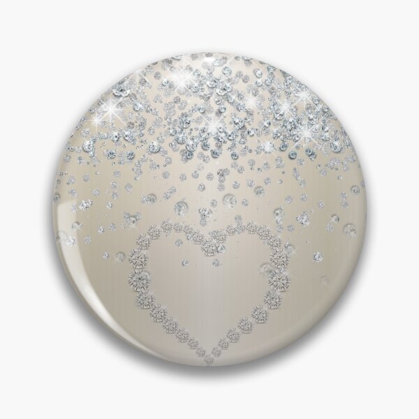 Item preview, Metallic Glitter Heart And Diamonds On Smooth Blush designed and sold by IZiets.