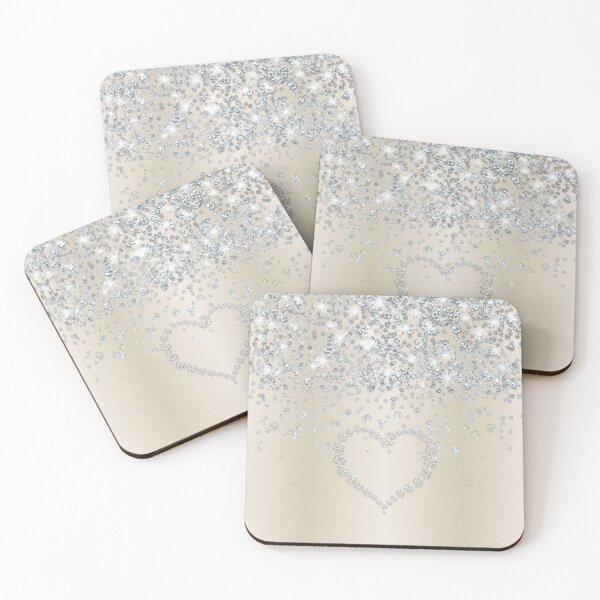 Item preview, Metallic Glitter Heart And Diamonds On Smooth Blush designed and sold by IZiets.