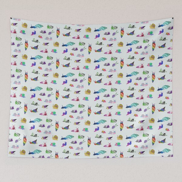 Item preview, All the Gay Snails - LGBTQ+ Snails (Light) designed and sold by Risky Beetle.