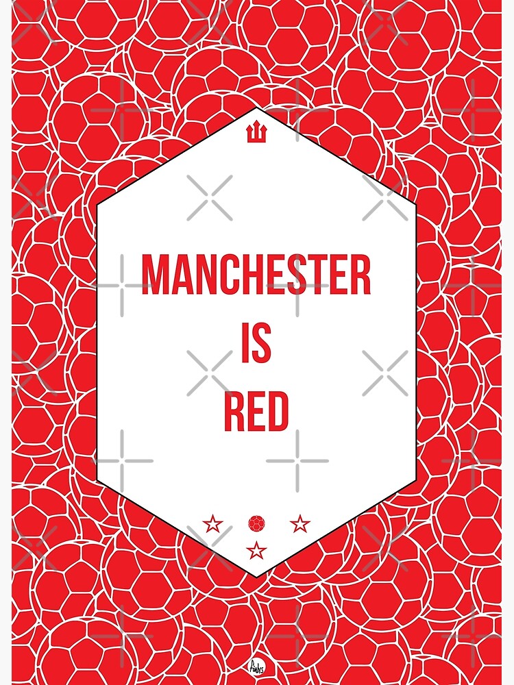 "Manchester Is Red" Poster by fimbisdesigns Redbubble