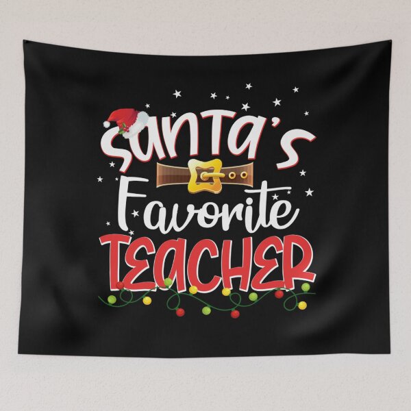 Item preview, Funny Santa's Favorite Teacher Christmas Long Sleeve  designed and sold by FidelmaShop.