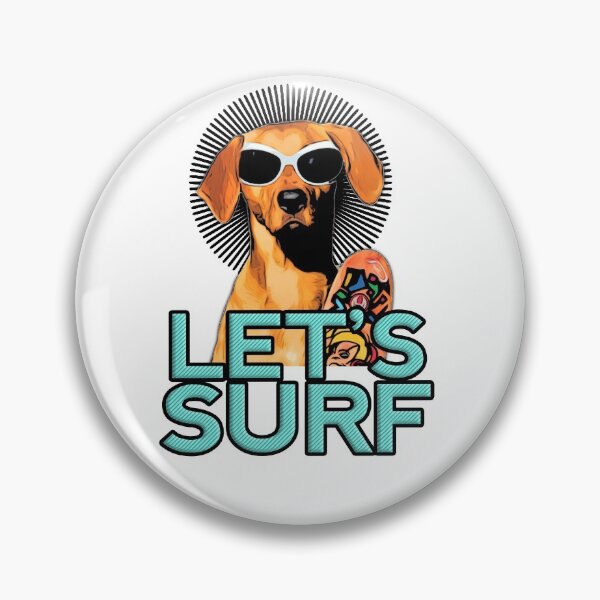 Item preview, dog on surfboard designed and sold by Nikmay Design.