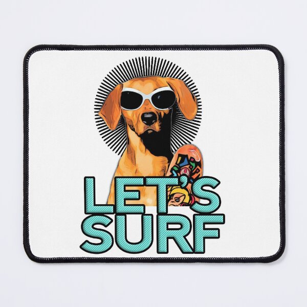 Item preview, dog on surfboard designed and sold by Nikmay Design.