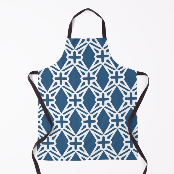 Item preview, Blue and White Geometric Shape Tile Pattern - Hue Coordinates w/ Coloro / WGSN 2022 Spring / Summer Trending Color Atlantic Blue 115-35-20 designed and sold by ColorOfTheYears.