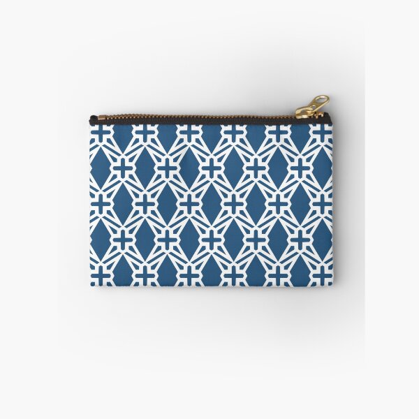 Item preview, Blue and White Geometric Shape Tile Pattern - Hue Coordinates w/ Coloro / WGSN 2022 Spring / Summer Trending Color Atlantic Blue 115-35-20 designed and sold by ColorOfTheYears.