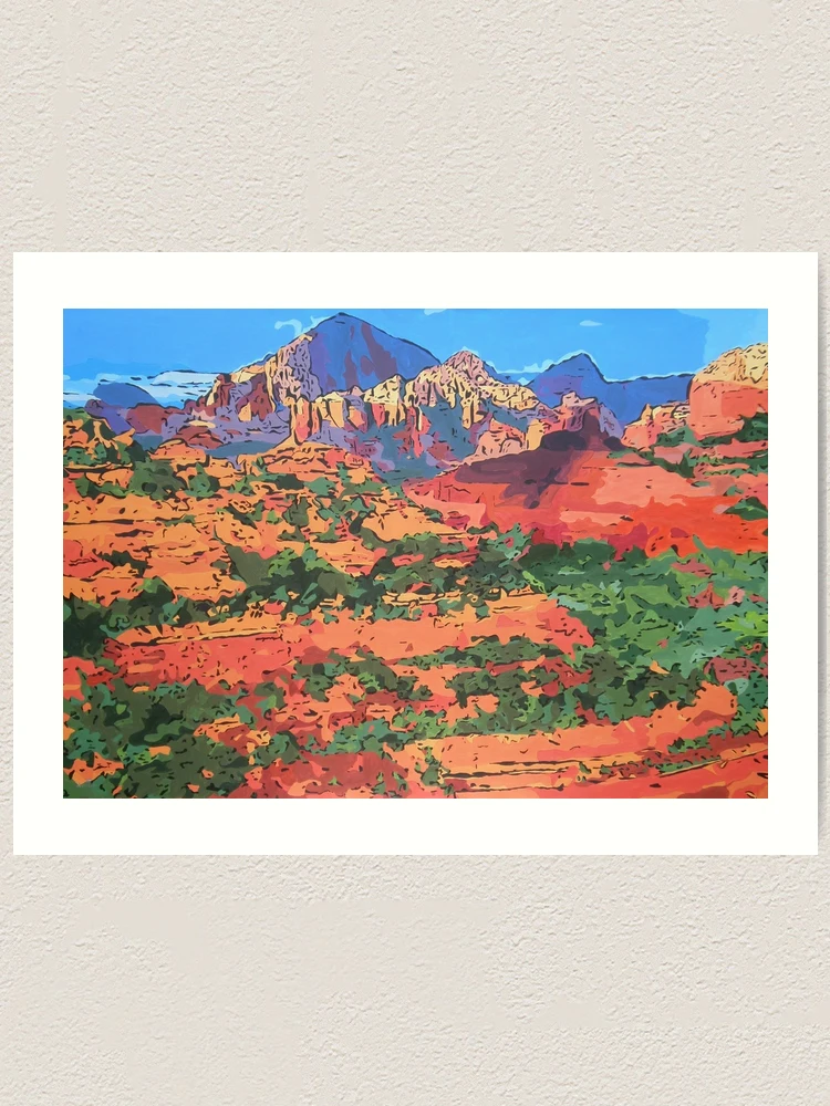 絵画 Red Mountain Red Mountain (colour) - Kreatio - Paintings & Prints