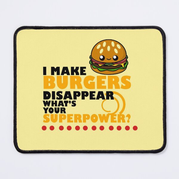 Item preview, Cute Cartoon Burger || Hamburger || I make burgers disappear, what's your super power? designed and sold by cookingwithten.