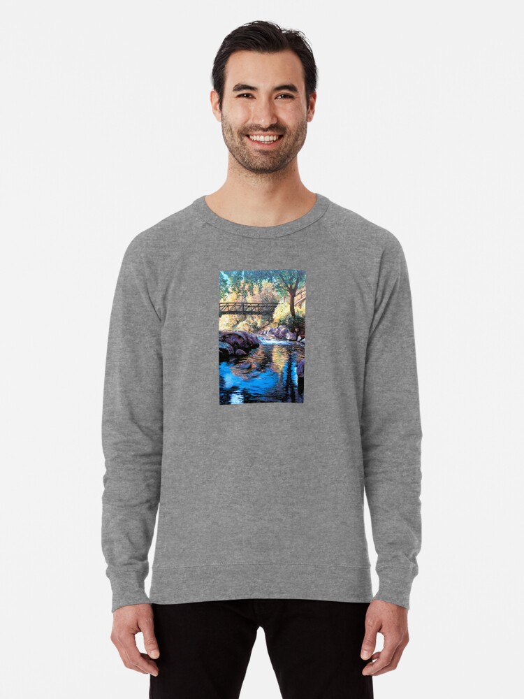 Alternate view of Boulder Creek Bridge - Late Afternoon Lightweight Sweatshirt