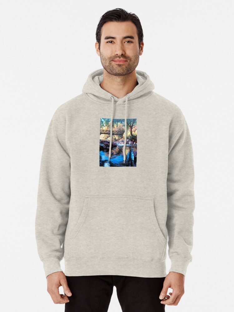 Alternate view of Boulder Creek Bridge - Late Afternoon Pullover Hoodie