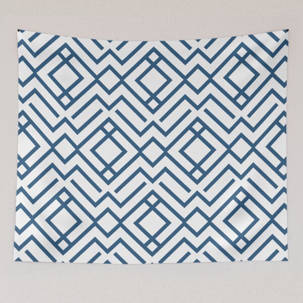 Item preview, Blue and White Chevron Stripe Shape Pattern - Hue Coordinates w/ Coloro / WGSN 2022 Spring / Summer Trending Color Atlantic Blue 115-35-20 designed and sold by ColorOfTheYears.