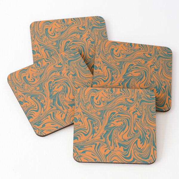 Item preview, Orange and Turquoise swirl  designed and sold by rheabhargava.