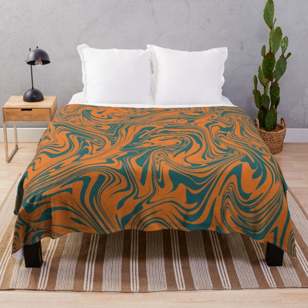 Item preview, Orange and Turquoise swirl designed and sold by rheabhargava.