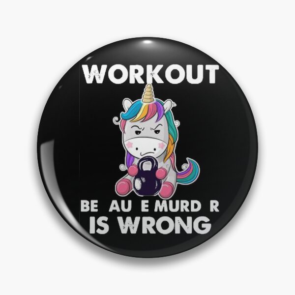 Item preview, Workout Because Murder Is Wrong Funny Unicorn Gym bestselling 2021  designed and sold by DesigonDesigner.