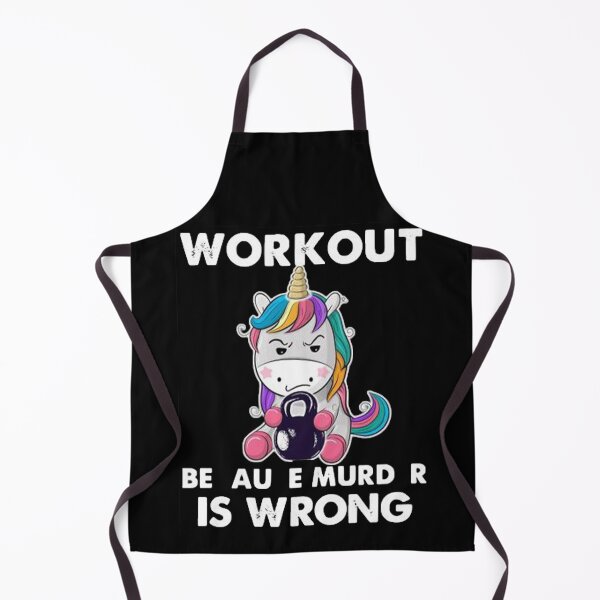 Item preview, Workout Because Murder Is Wrong Funny Unicorn Gym bestselling 2021 designed and sold by DesigonDesigner.
