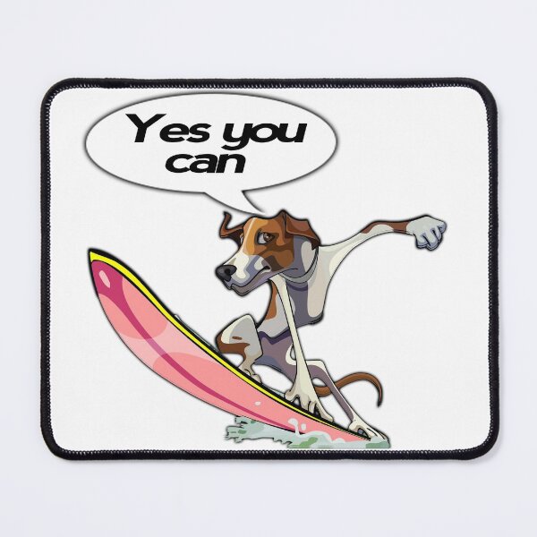 Item preview, dog on surfboard designed and sold by Nikmay Design.