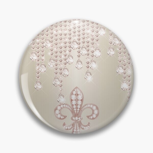Item preview, Metallic Rose Gold, Morganite And Glitter Fleur-de-lis On Smooth Blush Gradient designed and sold by IZiets.