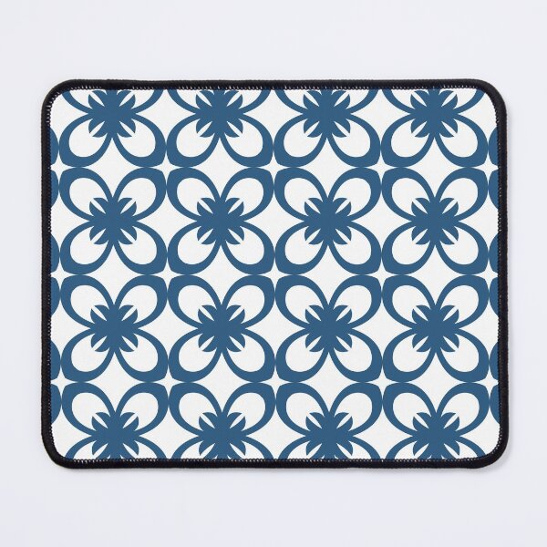 Item preview, Blue and White Minimal Floral Flower Pattern - Hue Coordinates w/ Coloro / WGSN 2022 Spring / Summer Trending Color Atlantic Blue 115-35-20 designed and sold by ColorOfTheYears.