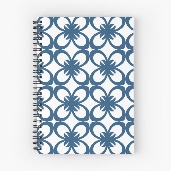 Item preview, Blue and White Minimal Floral Flower Pattern - Hue Coordinates w/ Coloro / WGSN 2022 Spring / Summer Trending Color Atlantic Blue 115-35-20 designed and sold by ColorOfTheYears.