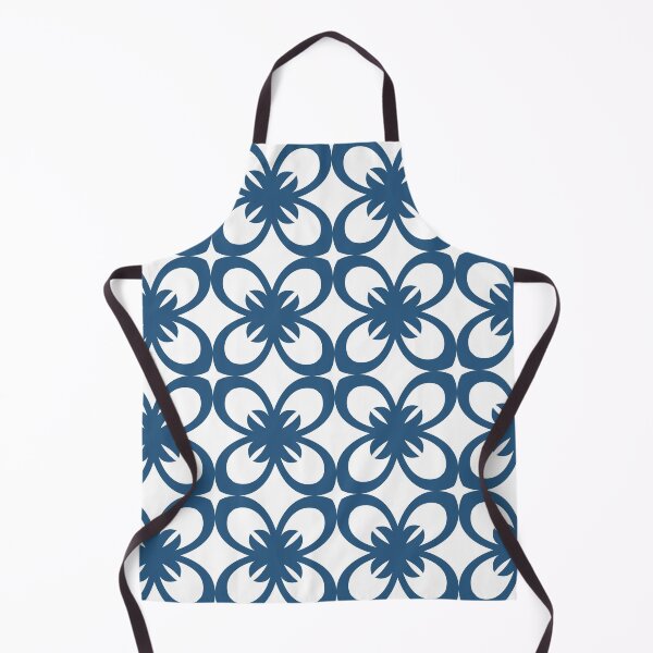 Item preview, Blue and White Minimal Floral Flower Pattern - Hue Coordinates w/ Coloro / WGSN 2022 Spring / Summer Trending Color Atlantic Blue 115-35-20 designed and sold by ColorOfTheYears.