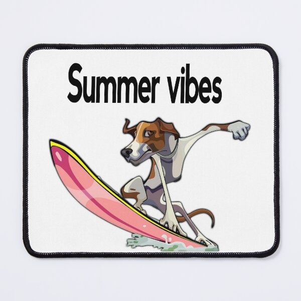 Item preview, dog on surfboard designed and sold by Nikmay Design.