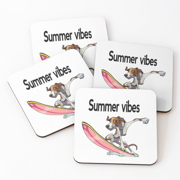 Item preview, dog on surfboard designed and sold by Nikmay Design.