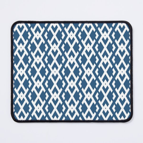 Item preview, Blue and White Diamond Vertical Zig Zag Pattern - Hue Coordinates w/ Coloro / WGSN 2022 Spring / Summer Trending Color Atlantic Blue 115-35-20 designed and sold by ColorOfTheYears.