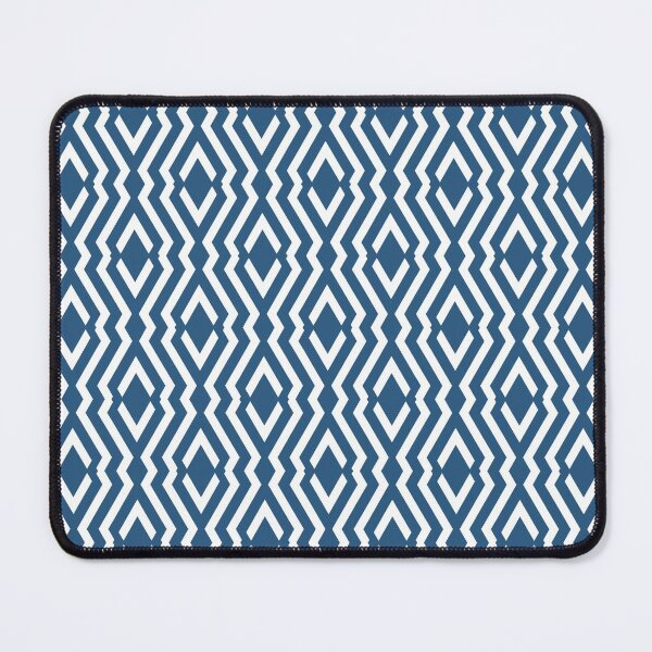 Item preview, Blue and White Diamond Zig Zag Ripple Pattern - Hue Coordinates w/ Coloro / WGSN 2022 Spring / Summer Trending Color Atlantic Blue 115-35-20 designed and sold by ColorOfTheYears.
