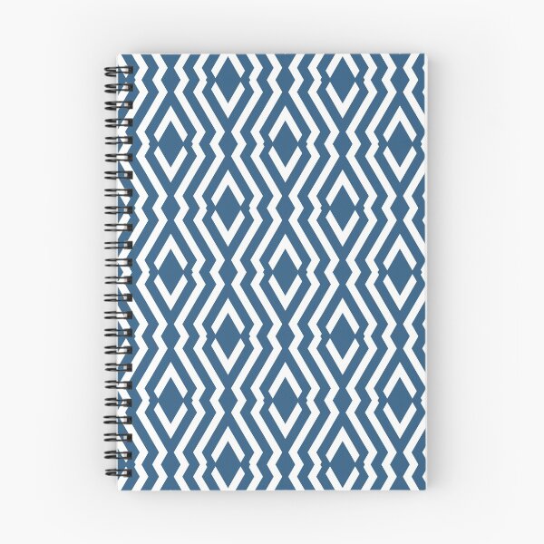 Item preview, Blue and White Diamond Zig Zag Ripple Pattern - Hue Coordinates w/ Coloro / WGSN 2022 Spring / Summer Trending Color Atlantic Blue 115-35-20 designed and sold by ColorOfTheYears.