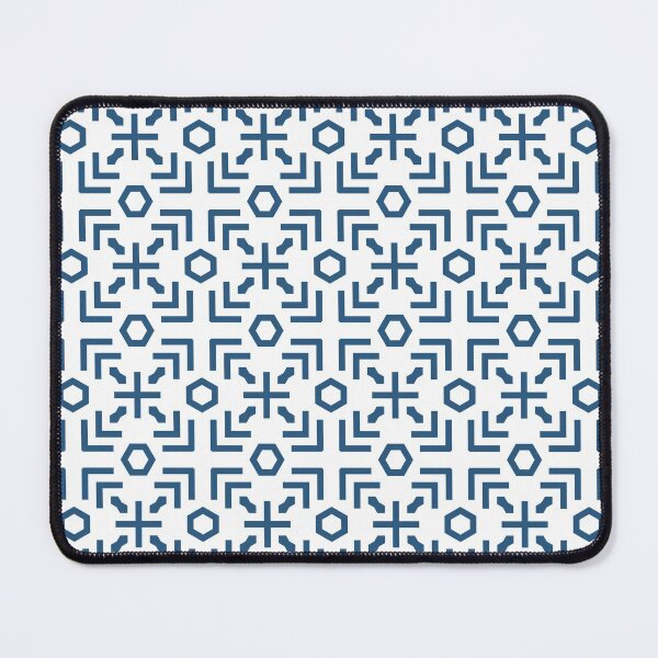 Item preview, Blue and White Minimal Art Deco Abstract Pattern - Hue Coordinates w/ Coloro / WGSN 2022 Spring / Summer Trending Color Atlantic Blue 115-35-20 designed and sold by ColorOfTheYears.