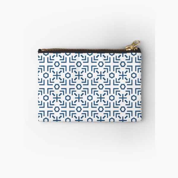 Item preview, Blue and White Minimal Art Deco Abstract Pattern - Hue Coordinates w/ Coloro / WGSN 2022 Spring / Summer Trending Color Atlantic Blue 115-35-20 designed and sold by ColorOfTheYears.