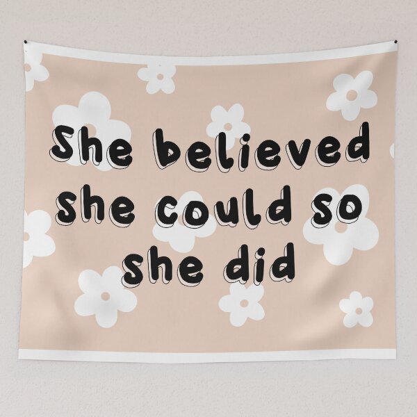 Item preview, She believed she could so she did  designed and sold by Handdrawnbyzoe.