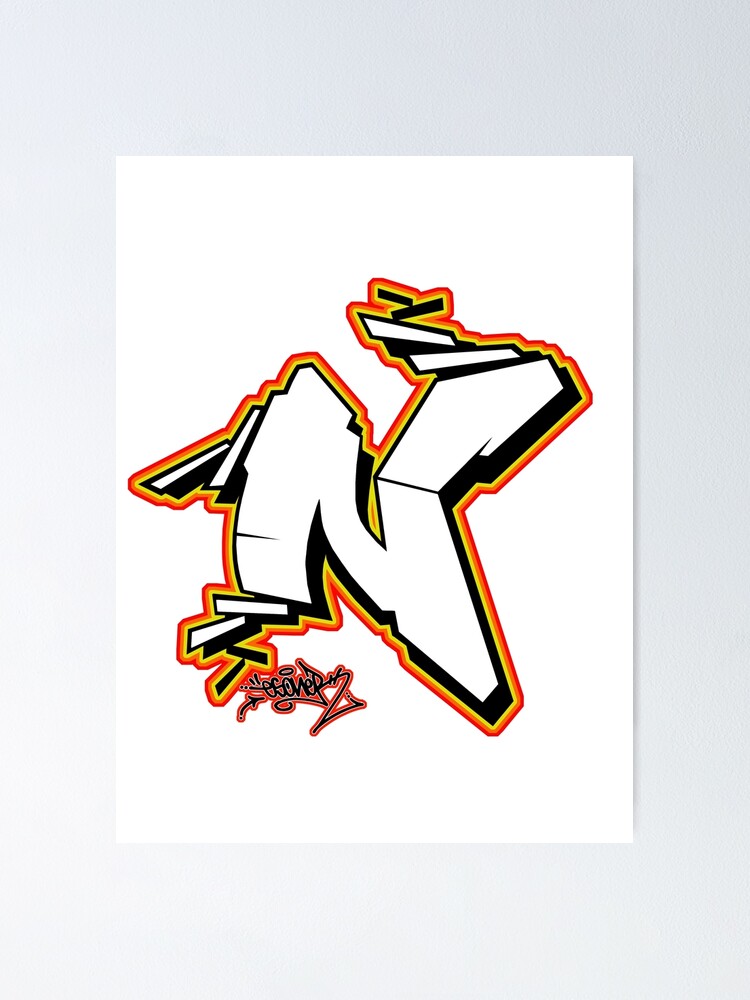 " LETTER N BY ESONE URBAN GRAFFITI STREET STYLE " Poster for Sale by