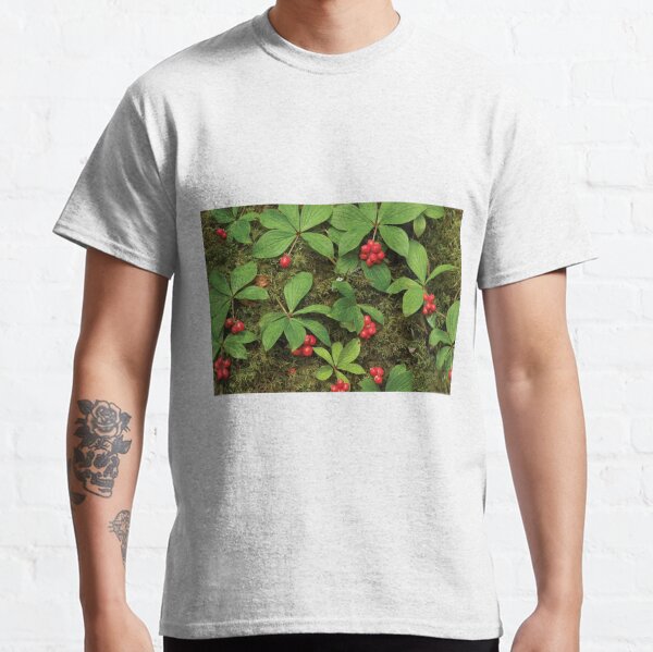 Bunchberry Growing Amid Sphagnum Moss Classic T-Shirt