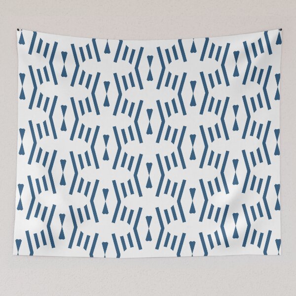 Item preview, Blue and White Vertical Stripe Chevron Pattern - Hue Coordinates w/ Coloro / WGSN 2022 Spring / Summer Trending Color Atlantic Blue 115-35-20 designed and sold by ColorOfTheYears.