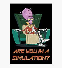 Rick and Morty – Are You in a Simulation? Photographic Print
