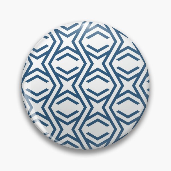 Item preview, Blue and White Zig Zag Stripe and Star Pattern - Hue Coordinates w/ Coloro / WGSN 2022 Spring / Summer Trending Color Atlantic Blue 115-35-20 designed and sold by ColorOfTheYears.