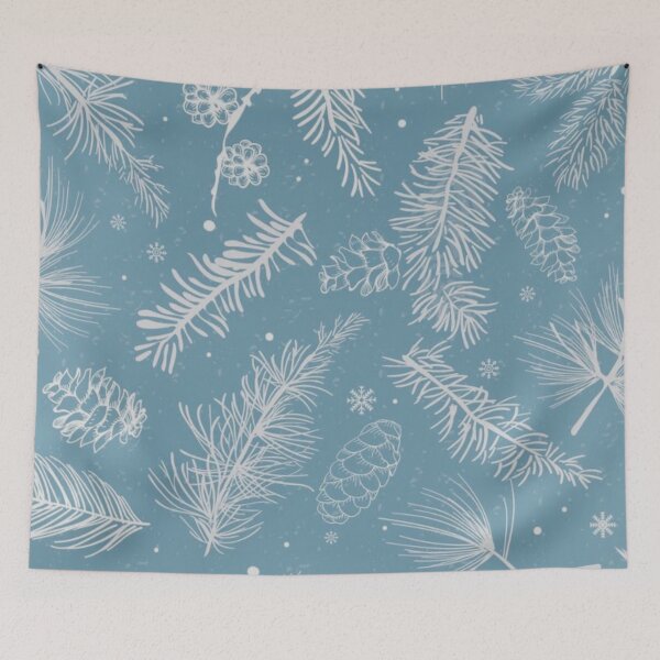 Item preview, Winter Christmas In White And Blue designed and sold by loveoceanair.