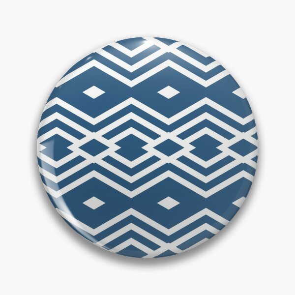 Item preview, Blue and White Horizontal Stripe Diamond Pattern - Hue Coordinates w/ Coloro / WGSN 2022 Spring / Summer Trending Color Atlantic Blue 115-35-20 designed and sold by ColorOfTheYears.