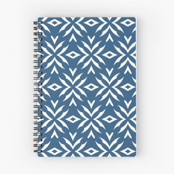 Item preview, Blue and White Abstract Flower Pattern - Hue Coordinates w/ Coloro / WGSN 2022 Spring / Summer Trending Color Atlantic Blue 115-35-20 designed and sold by ColorOfTheYears.