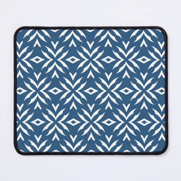 Item preview, Blue and White Abstract Flower Pattern - Hue Coordinates w/ Coloro / WGSN 2022 Spring / Summer Trending Color Atlantic Blue 115-35-20 designed and sold by ColorOfTheYears.
