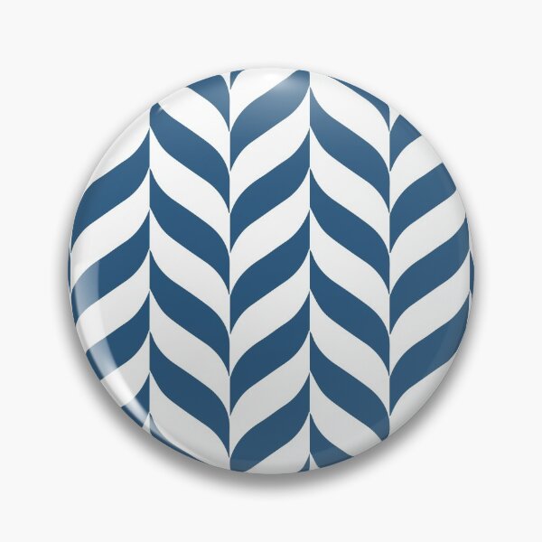 Item preview, Blue and White Pretty Herringbone Pattern - Hue Coordinates w/ Coloro / WGSN 2022 Spring / Summer Trending Color Atlantic Blue 115-35-20 designed and sold by ColorOfTheYears.