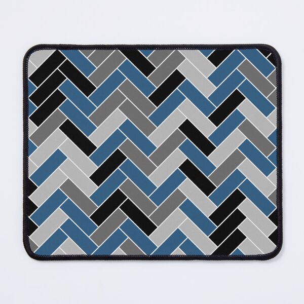 Item preview, Blue Black Gray Herringbone Pattern - Hue Coordinates w/ Coloro / WGSN 2022 Spring / Summer Trending Color Atlantic Blue 115-35-20 designed and sold by ColorOfTheYears.